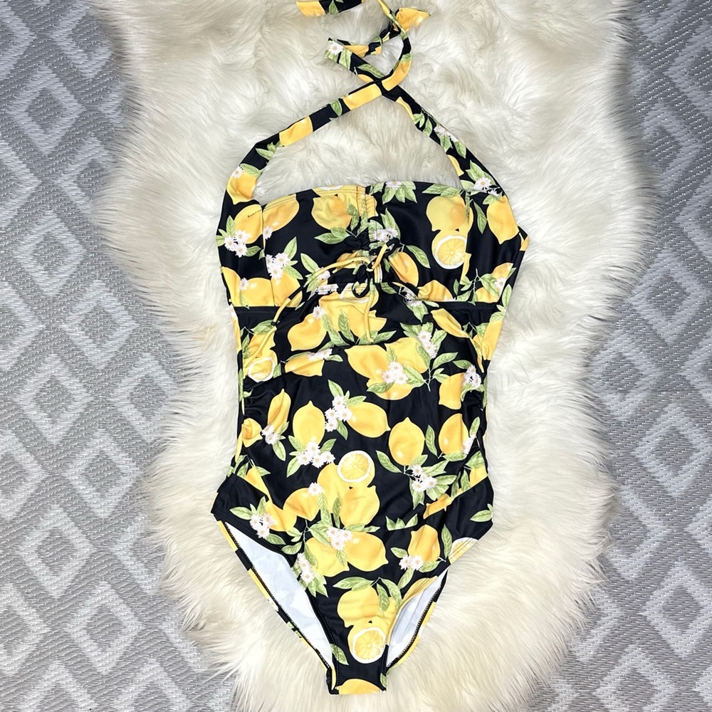 ⭐️Lemon 1-Piece Halter Style Swimsuit NEW [11067]